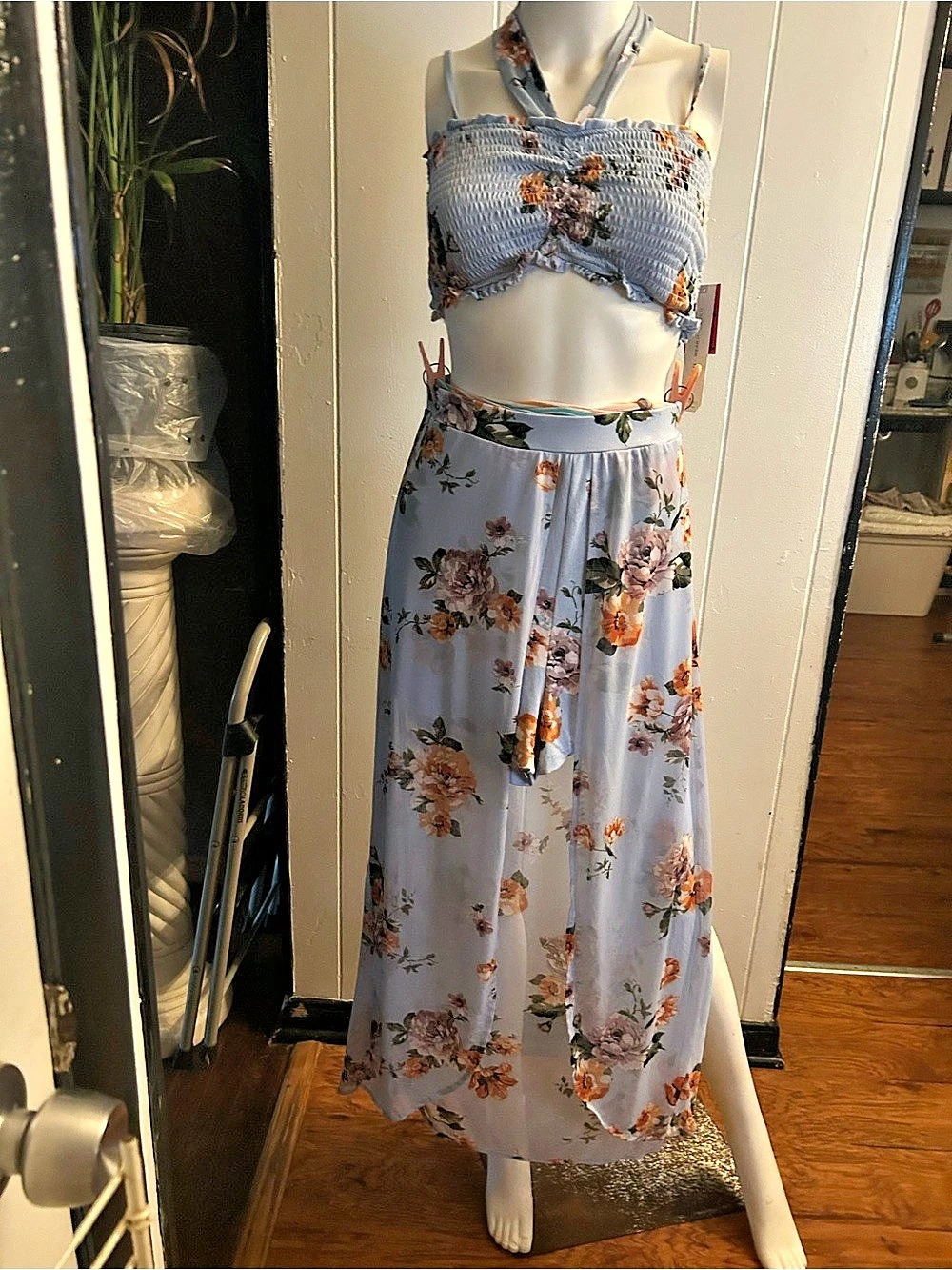 Floral Maxi Dress in Blue